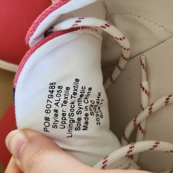 J Crew Washed Red Sneakers Canvas - Picture 7 of 11